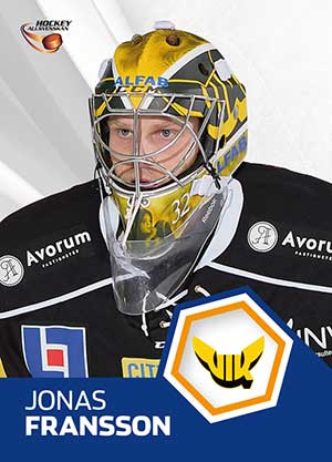 Masked Marvels, 2014-15 HockeyAllsvenskan, #MM13 Jonas Fransson VIK Västerås HK