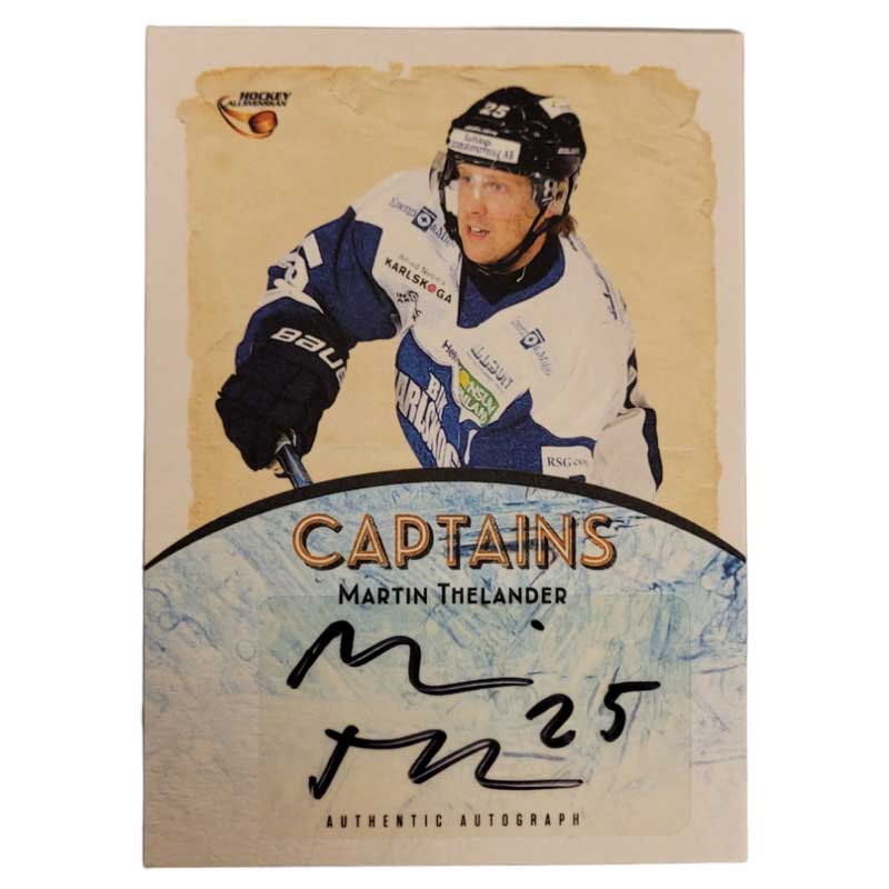 Captains Autograph Cards 2015-16 HockeyAllsvenskan NNO Martin Thelander XX/25