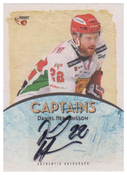 Captains Autograph Cards 2015-16 HockeyAllsvenskan NNO Daniel Hermansson XX/25
