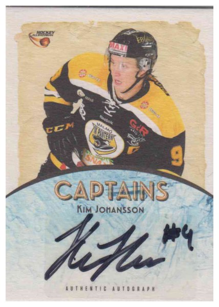 Captains Autograph Cards 2015-16 HockeyAllsvenskan NNO Kim Johansson XX/25