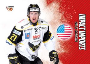 Impact Imports 2015-16 HockeyAllsvenskan #II25 Nick Sorkin