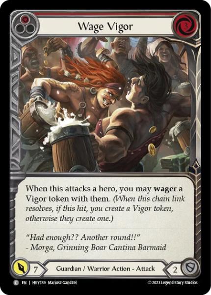 HVY189 - Wage Vigor RED - Rainbow Foil - Common