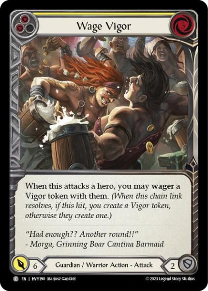 HVY190 - Wage Vigor YELLOW - Rainbow Foil - Common