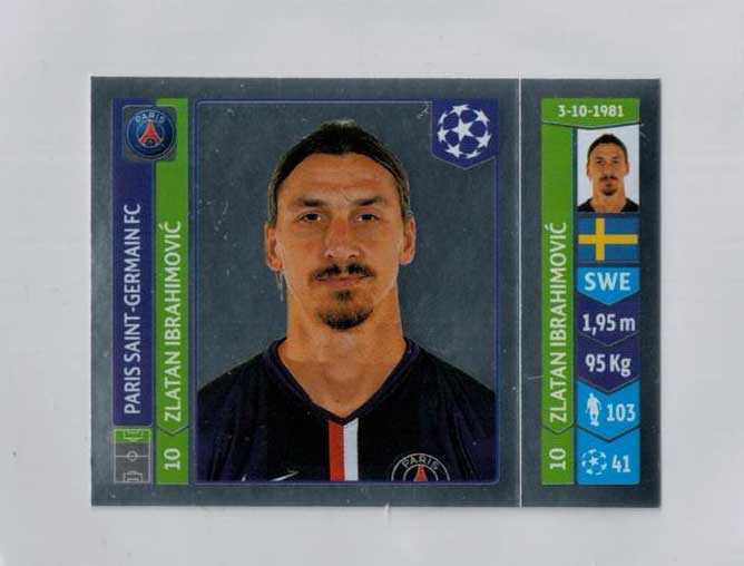 Zlatan Ibrahimovic, Panini Stickers Champions League 2014-15 #444