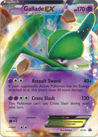 JUMBO, XY Promo Cards, Gallade-EX - XY45 - Ultra Rare Promo JUMBO (Stort kort)