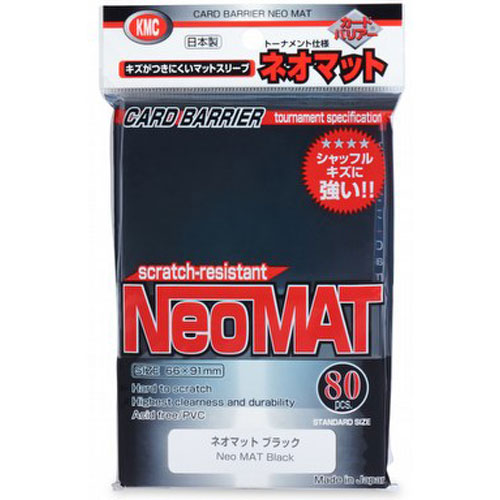 KMC Standard Sleeves - Neo Mat Black (80 Sleeves)