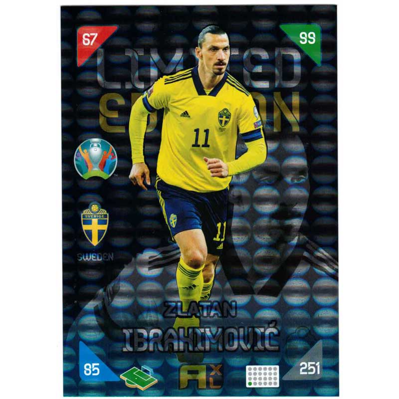 XXL Adrenalyn Euro 2021 (Kick Off) - Zlatan Ibrahimovic (Sweden) - XXL Limited Edition (Stort kort)