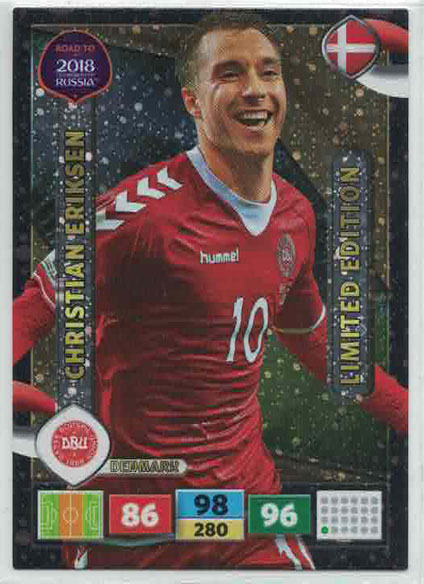 Christian Eriksen - Denmark, Limited Edition, Panini Road To World Cup Russia 2018