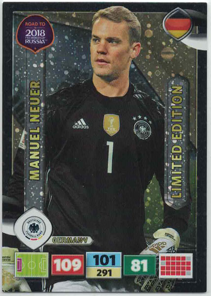Manuel Neuer - Germany, Limited Edition, Panini Road To World Cup Russia 2018