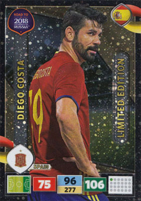 Diego Costa - Spain, Limited Edition, Panini Road To World Cup Russia 2018