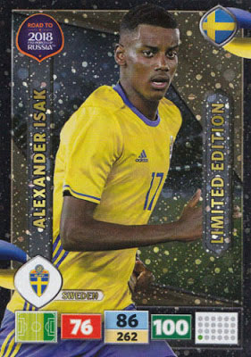 Alexander Isak - Sweden, Limited Edition, Panini Road To World Cup Russia 2018
