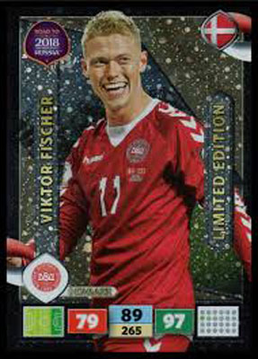 Viktor Fischer - Denmark, Limited Edition, Panini Road To World Cup Russia 2018
