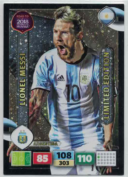 Lionel Messi - Argentina, Limited Edition, Panini Road To World Cup Russia 2018