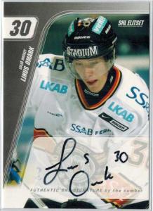 2007-08 SHL Signed by the numbers s.2 #3 Linus Omark Luleå Hockey 9/30