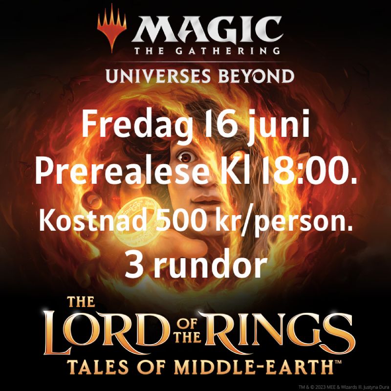 The Lord of the Rings: Tales of Middle-Earth Prerealese FREDAG 16:e JUNI Kl 18:00.