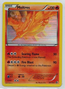 Pokemon, Legendary Treasures, Moltres - 22/113 - Holo Rare