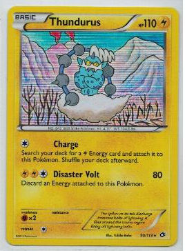 Pokemon, Legendary Treasures, Thundurus - 50/113 - Holo Rare