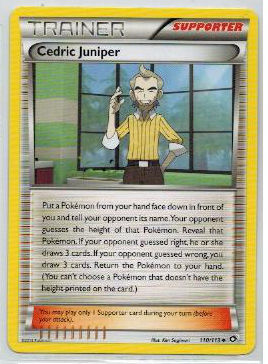 Pokemon, Legendary Treasures, Cedric Juniper - 110/113 - Reverse Holo Uncommon