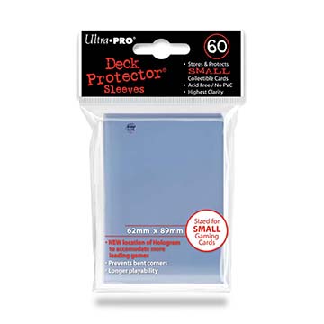 Small deck protector sleeves, transparent / clear, 60st - Ultra Pro