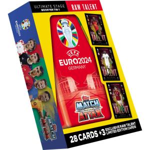 Booster Tin - 2024 Topps EURO Match Attax Trading Cards (Colour varies)
