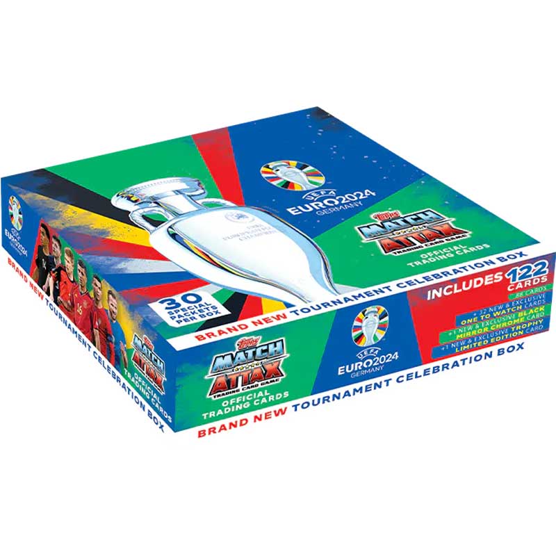 Tournament Celebration Box - 2024 Topps EURO Match Attax Trading Cards  (30 Special packets per box)
