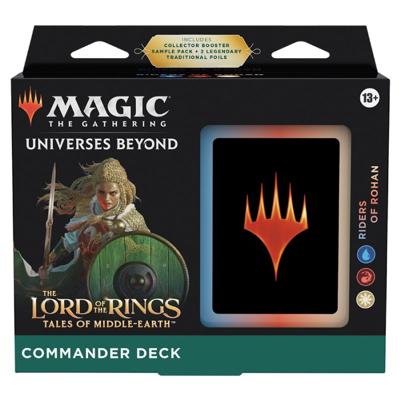 FÖRKÖP [Early Sales]: Magic, The Lord of the Rings: Tales of Middle-earth, Commander Deck: Riders of Rohan (Blue/Red/White) (16:e juni 2023)