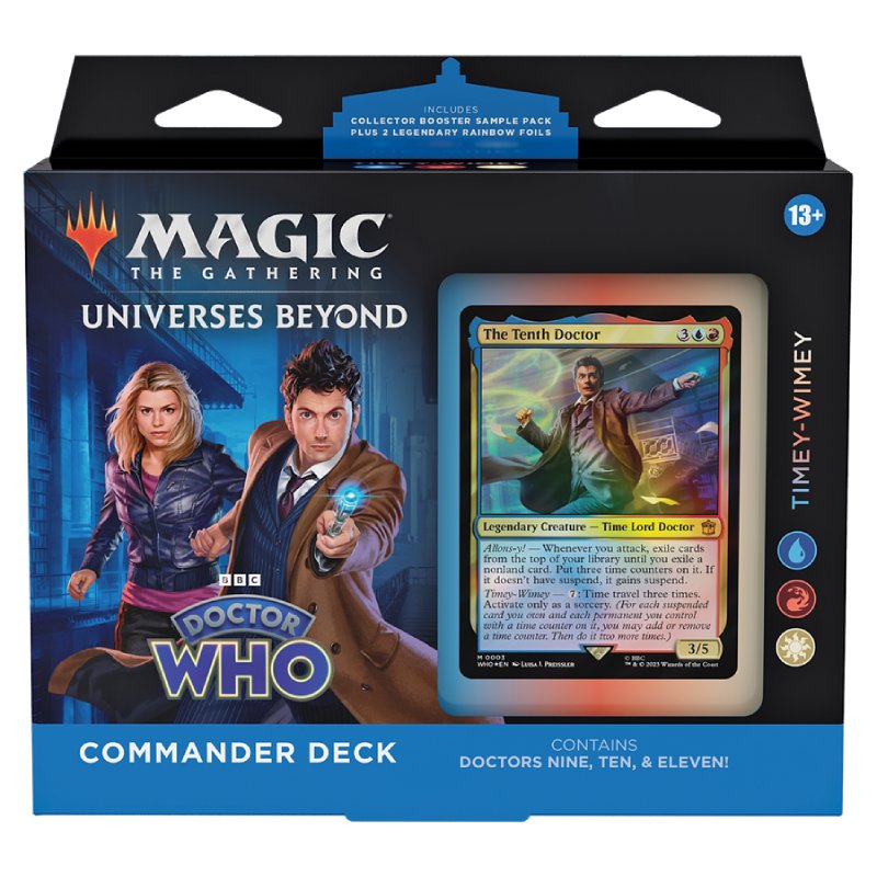 Magic, Universes Beyond: Doctor Who, Commander Deck: Timey-Wimey (Blue/Red/White)