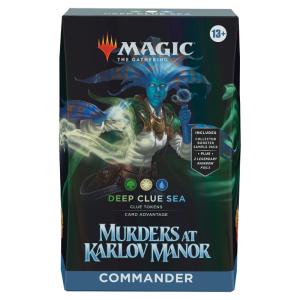 Magic, Murders at Karlov Manor, Commander Deck: Deep Clue Sea [Green-White-Blue] (Skadad ytterförpackning)