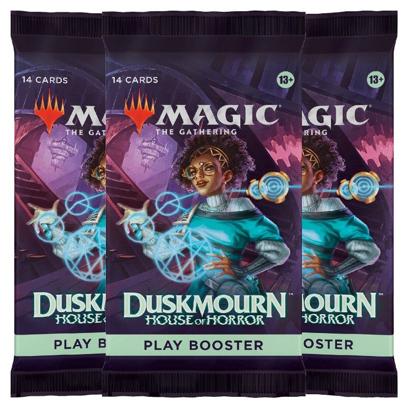 FÖRKÖP [Early Sales]: Magic, Duskmourn: House of Horror, 3 PLAY Booster (Preliminär release 20:e september 2024)