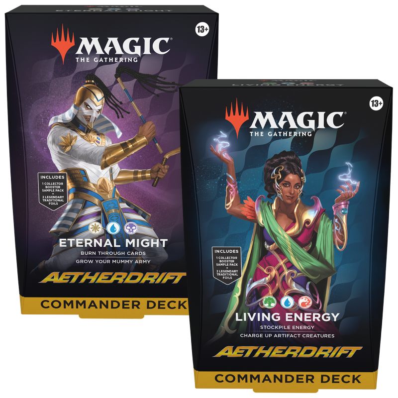 FÖRKÖP [Early Sales]: Magic, Aetherdrift, Commander Deck x 2 [Living Energy & Eternal Might] (Preliminär release 7:e februari 2025)