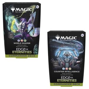 Magic, Edge of Eternities, Commander Deck x 2 (Counter Intelligence + World Shaper)