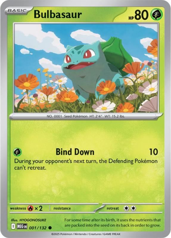 ME01 - Mega Evolutions - 001/132 - Bulbasaur - Common