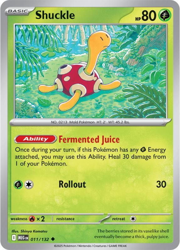 ME01 - Mega Evolutions - 011/132 - Shuckle - Uncommon