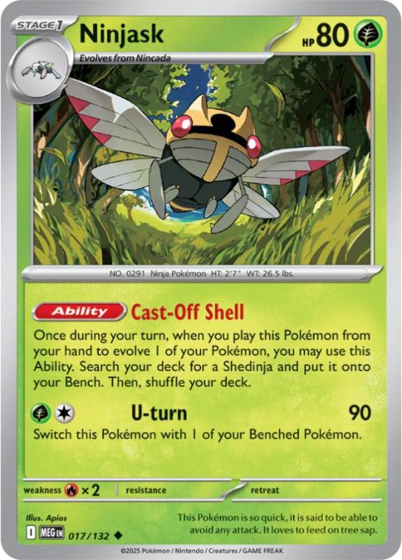 ME01 - Mega Evolutions - 017/132 - Ninjask - Uncommon