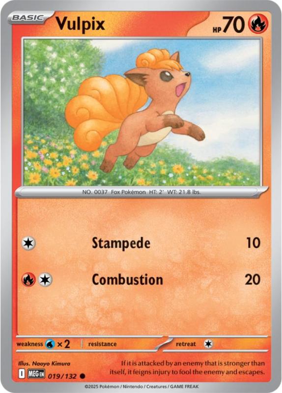 ME01 - Mega Evolutions - 019/132 - Vulpix - Common