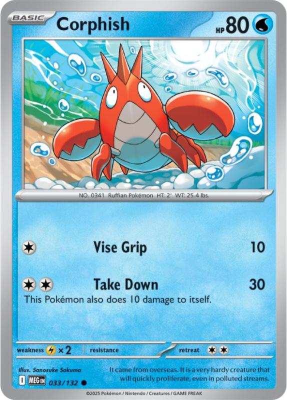 ME01 - Mega Evolutions - 033/132 - Corphish - Common