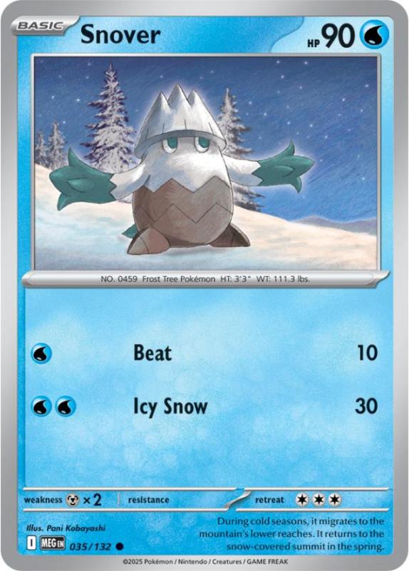 ME01 - Mega Evolutions - 035/132 - Snover - Common