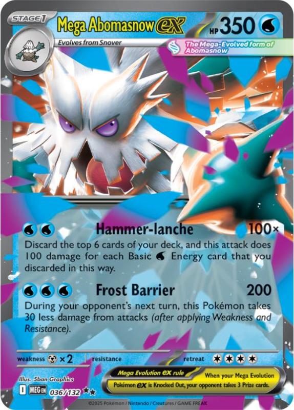 ME01 - Mega Evolutions - 036/132 - Mega Abomasnow ex - Double Rare