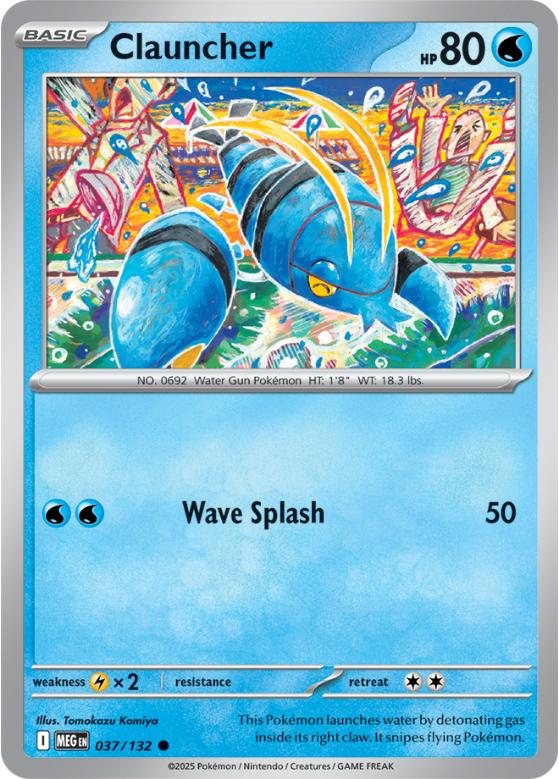ME01 - Mega Evolutions - 037/132 - Clauncher - Common