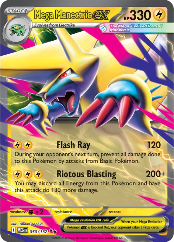 ME01 - Mega Evolutions - 050/132 - Mega Manectric ex - Double Rare