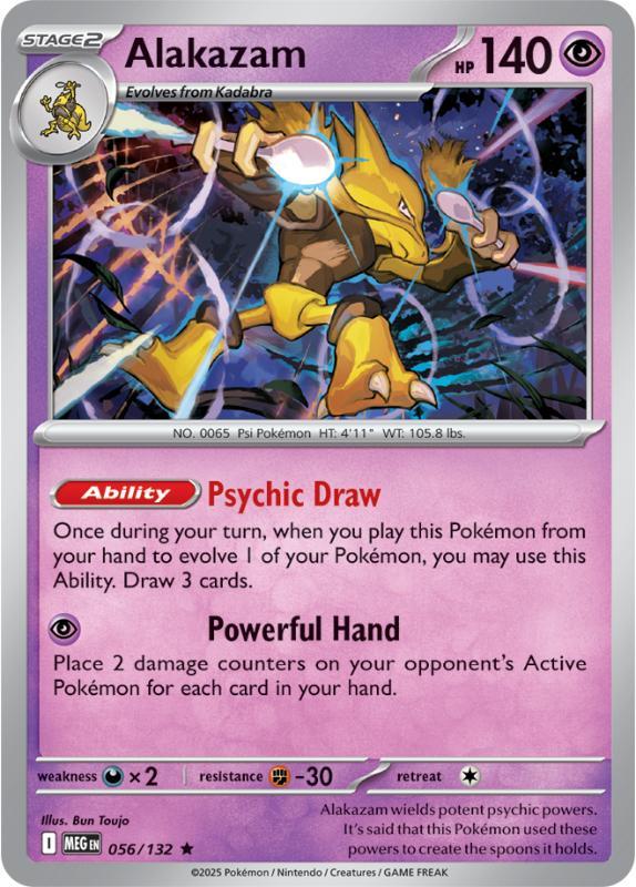 ME01 - Mega Evolutions - 056/132 - Alakazam - Rare