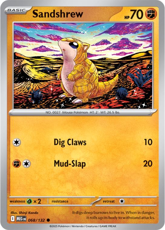 ME01 - Mega Evolutions - 068/132 - Sandshrew - Common