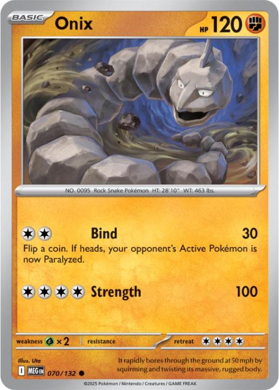 ME01 - Mega Evolutions - 070/132 - Onix - Common