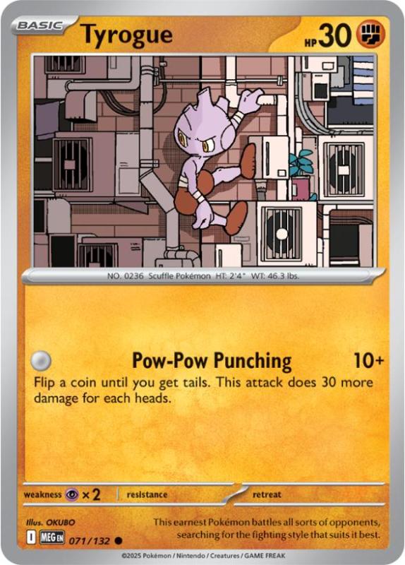 ME01 - Mega Evolutions - 071/132 - Tyrogue - Common