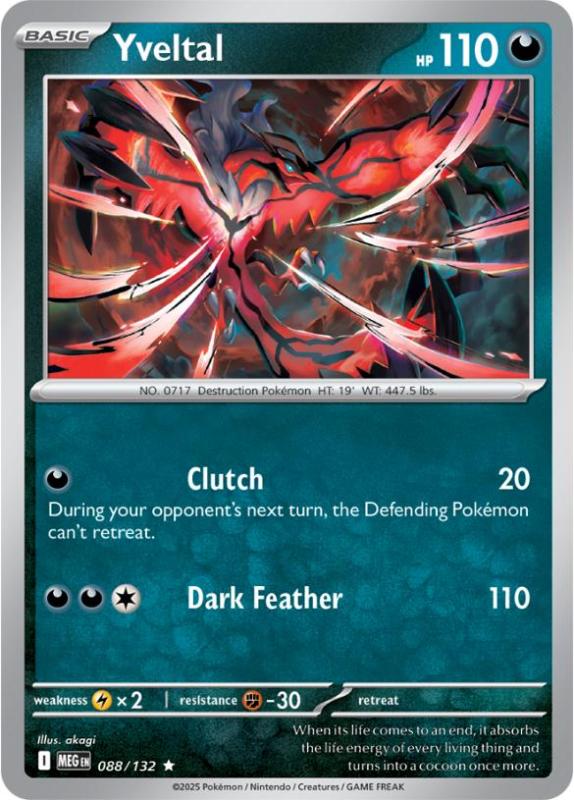 ME01 - Mega Evolutions - 088/132 - Yveltal - Rare