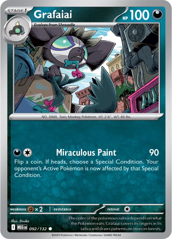 ME01 - Mega Evolutions - 092/132 - Grafaiai - Common