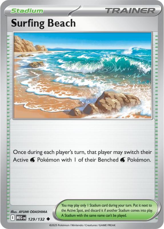 ME01 - Mega Evolutions - 129/132 - Surfing Beach - Uncommon