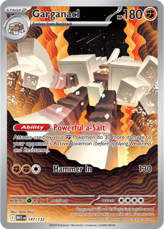 ME01 - Mega Evolutions - 147/132 - Garganacl - Illustration Rare