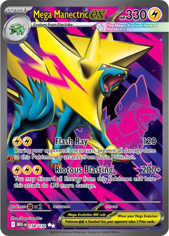 ME01 - Mega Evolutions - 158/132 - Mega Manectric ex - Ultra Rare