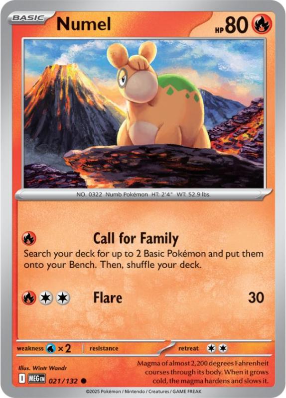 ME01 - Mega Evolutions - 021/132 - Numel - Common Reverse